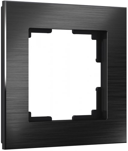 Рамка универсальная Werkel Aluminium 1-м. металл черный алюминий картинка